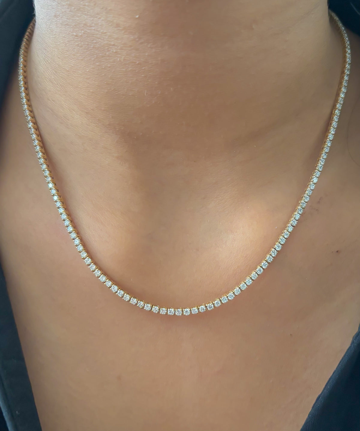 JPNC-468/5819 Diamond Round 2Mm Necklace | 18K