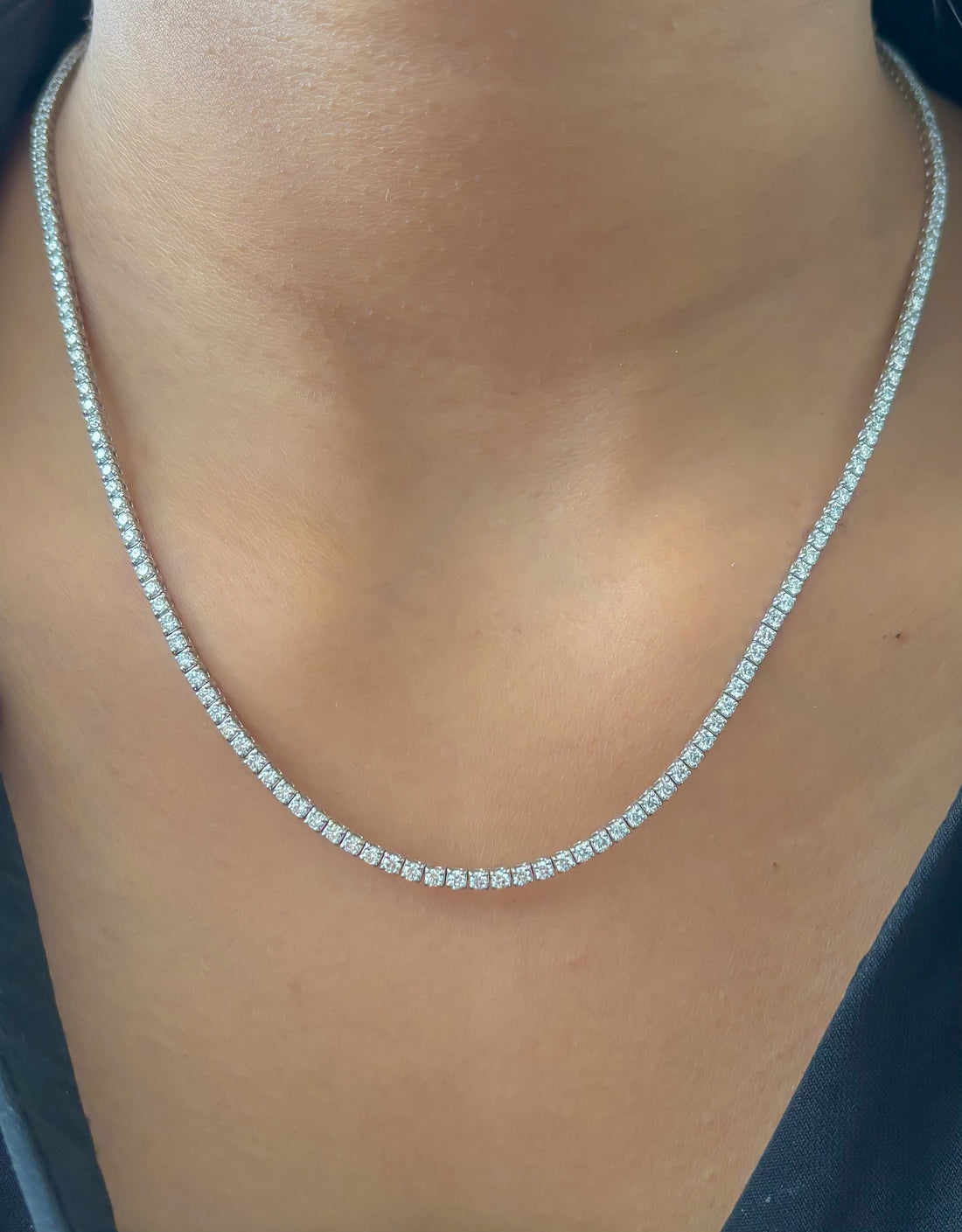 JPNC-471/5876 Diamond Round 2Mm Necklace | 18K