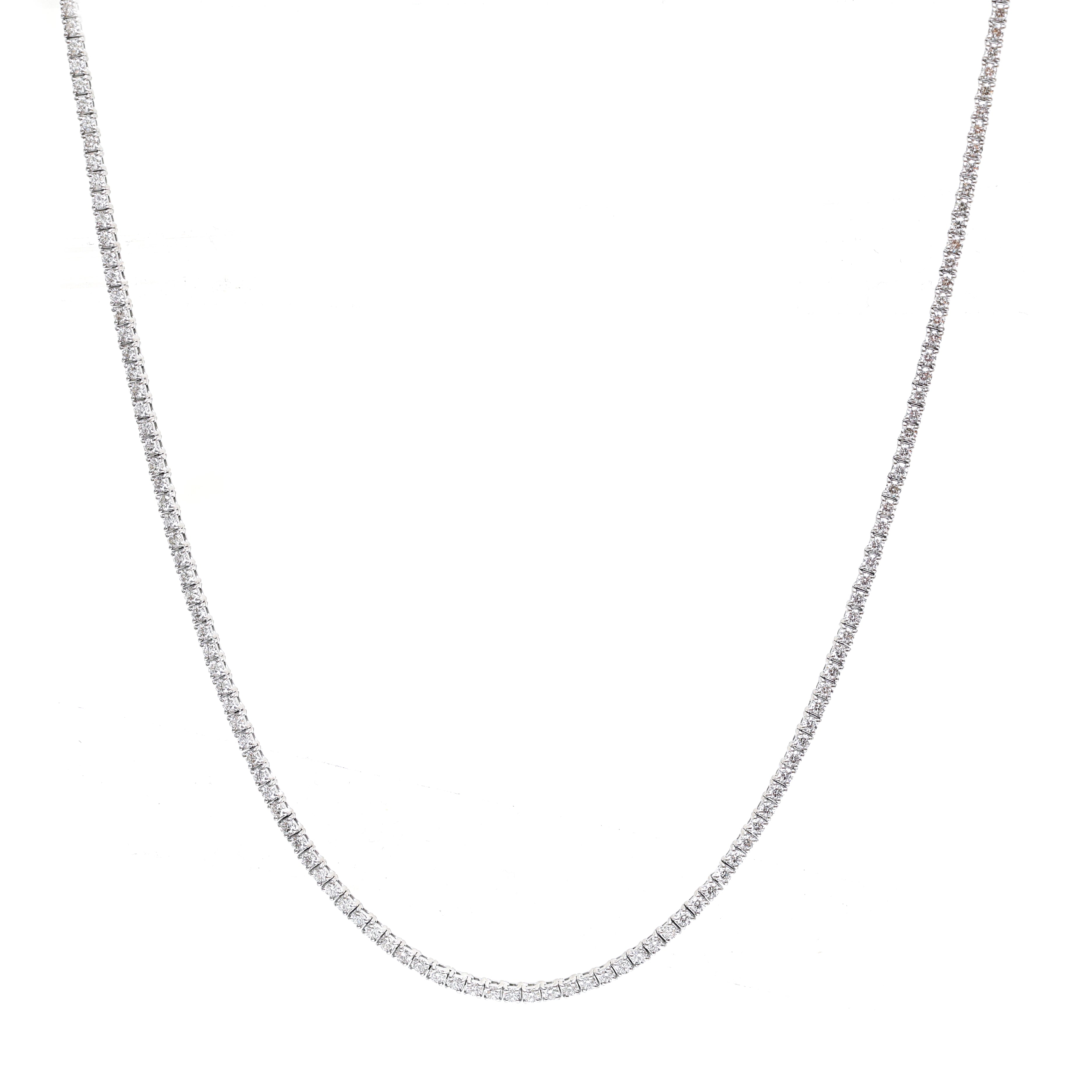 JPNC-471/5876 Diamond Round 2Mm Necklace | 18K