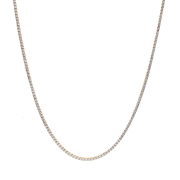 JPNC-472/5883 Lab Grown Diamond Round 2Mm Necklace | 14K