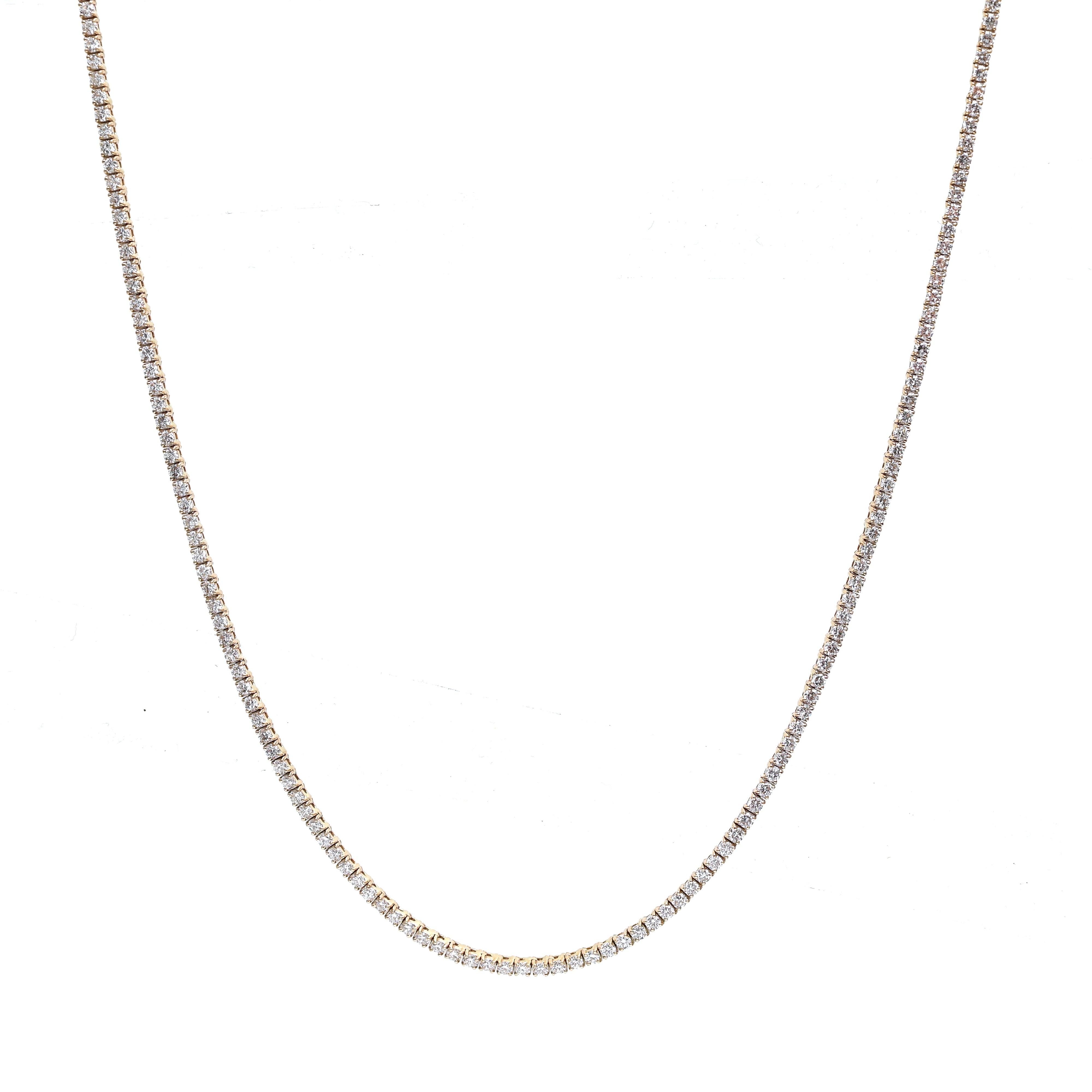JPNC-472/5883 Lab Grown Diamond Round 2Mm Necklace | 14K