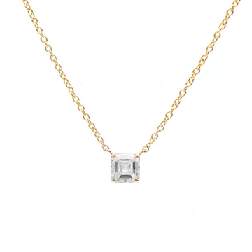 JPNC-481/6000 Lab Grown Diamond Square Octagon Thin Chain Necklace | 14K