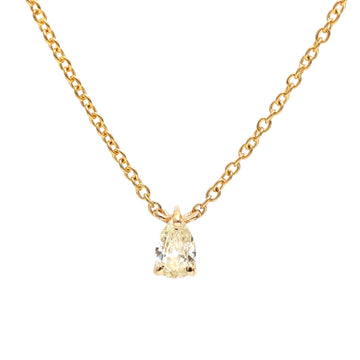 JPNC-512/6327 Diamond Pear Thin Chain Necklace | 18K