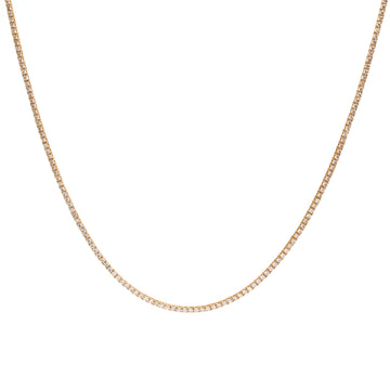 JPNC-536/6453 Diamond Round 2Mm Necklace | 18K
