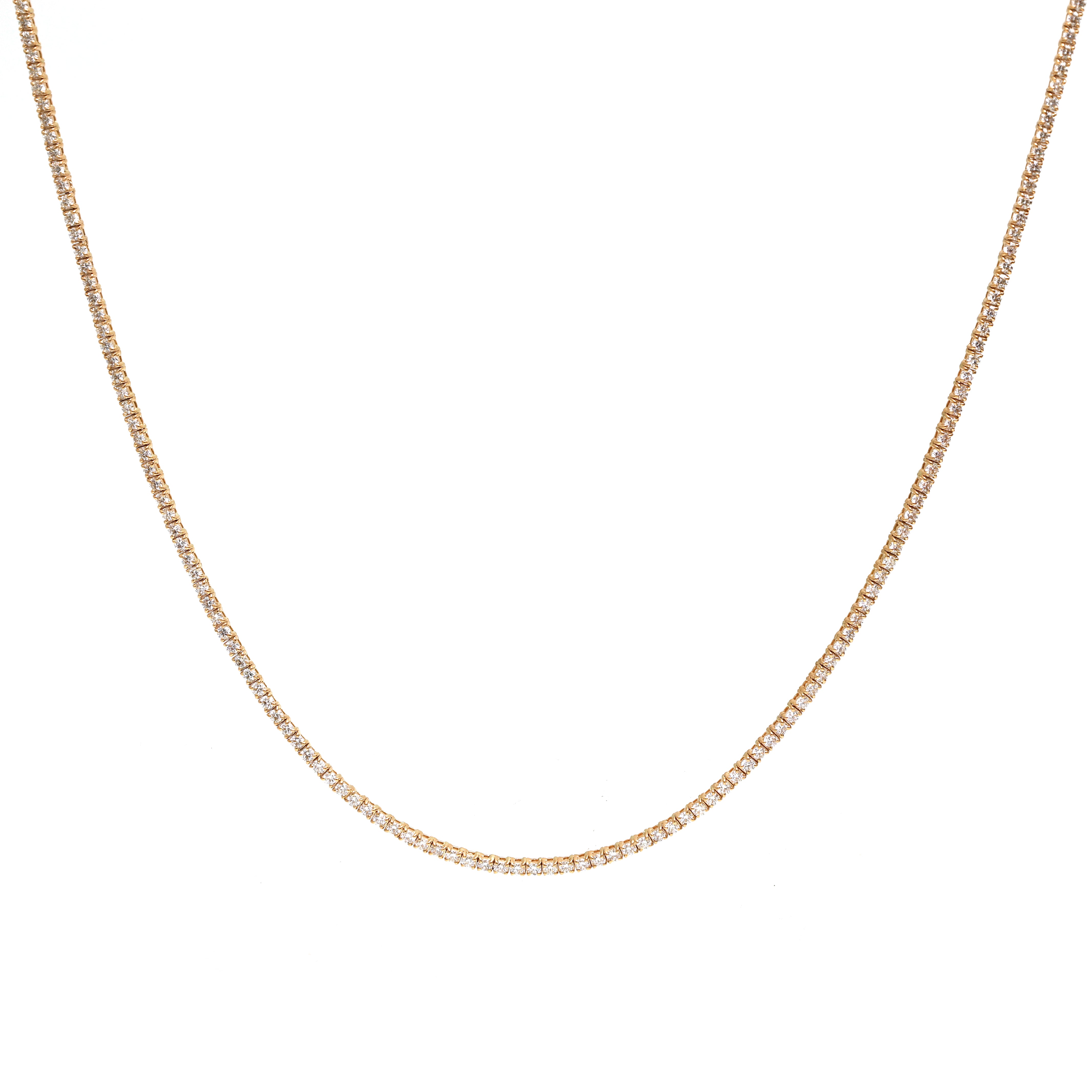 JPNC-536/6453 Diamond Round 2Mm Necklace | 18K