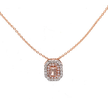 JPNC-644/7964 Pink Diamond Octagon Chain Necklace | 18K