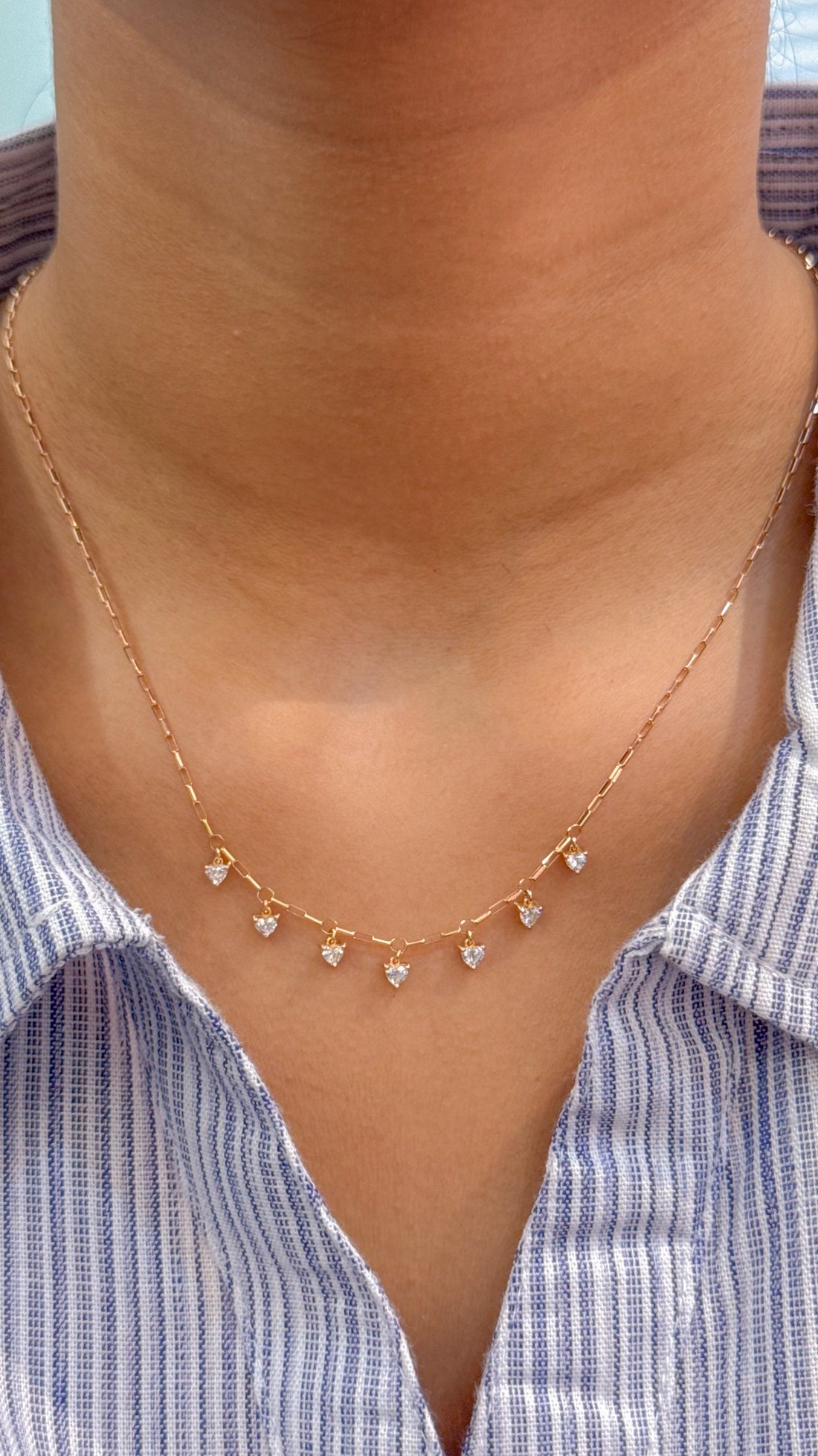 JPNC-651/7993 Diamond Heart Chain Necklace | 18K