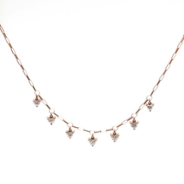 JPNC-651/7993 Diamond Heart Chain Necklace | 18K