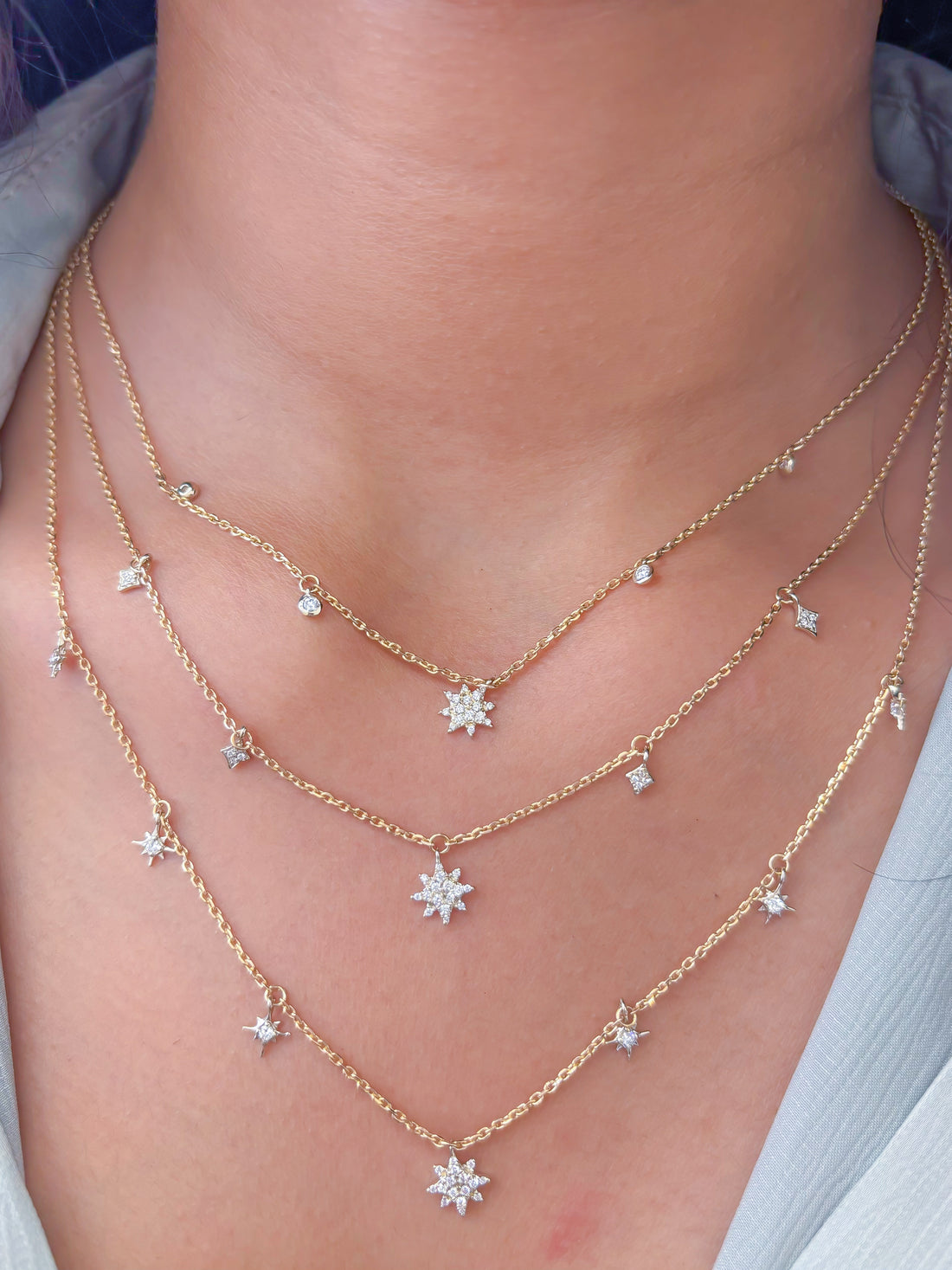 JPNC-682/8697 Diamond Thin Chain Necklace | 18K