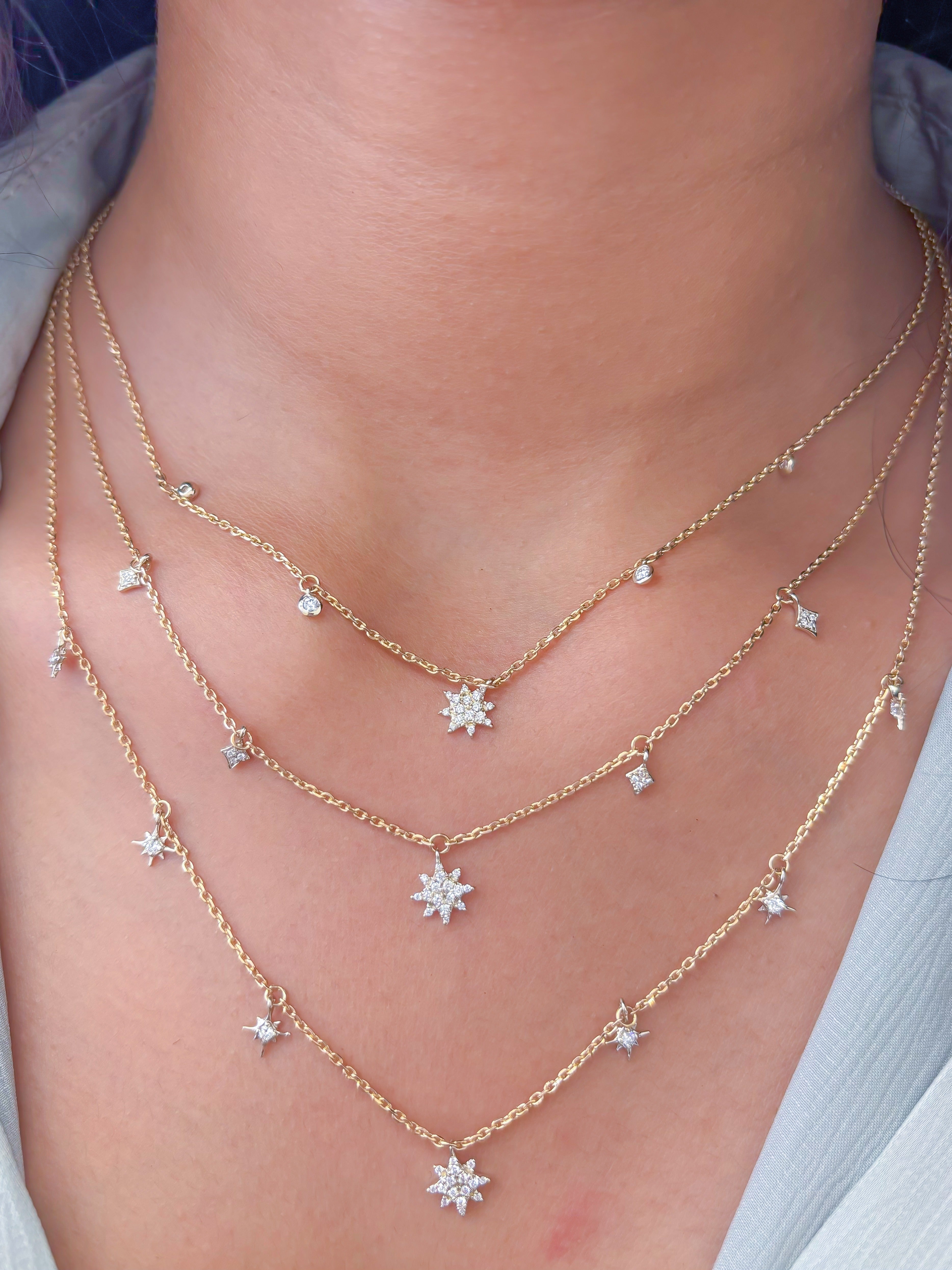 JPNC-682/8697 Diamond Thin Chain Necklace | 18K