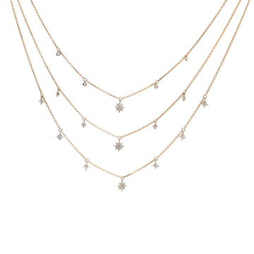 JPNC-682/8697 Diamond Thin Chain Necklace | 18K