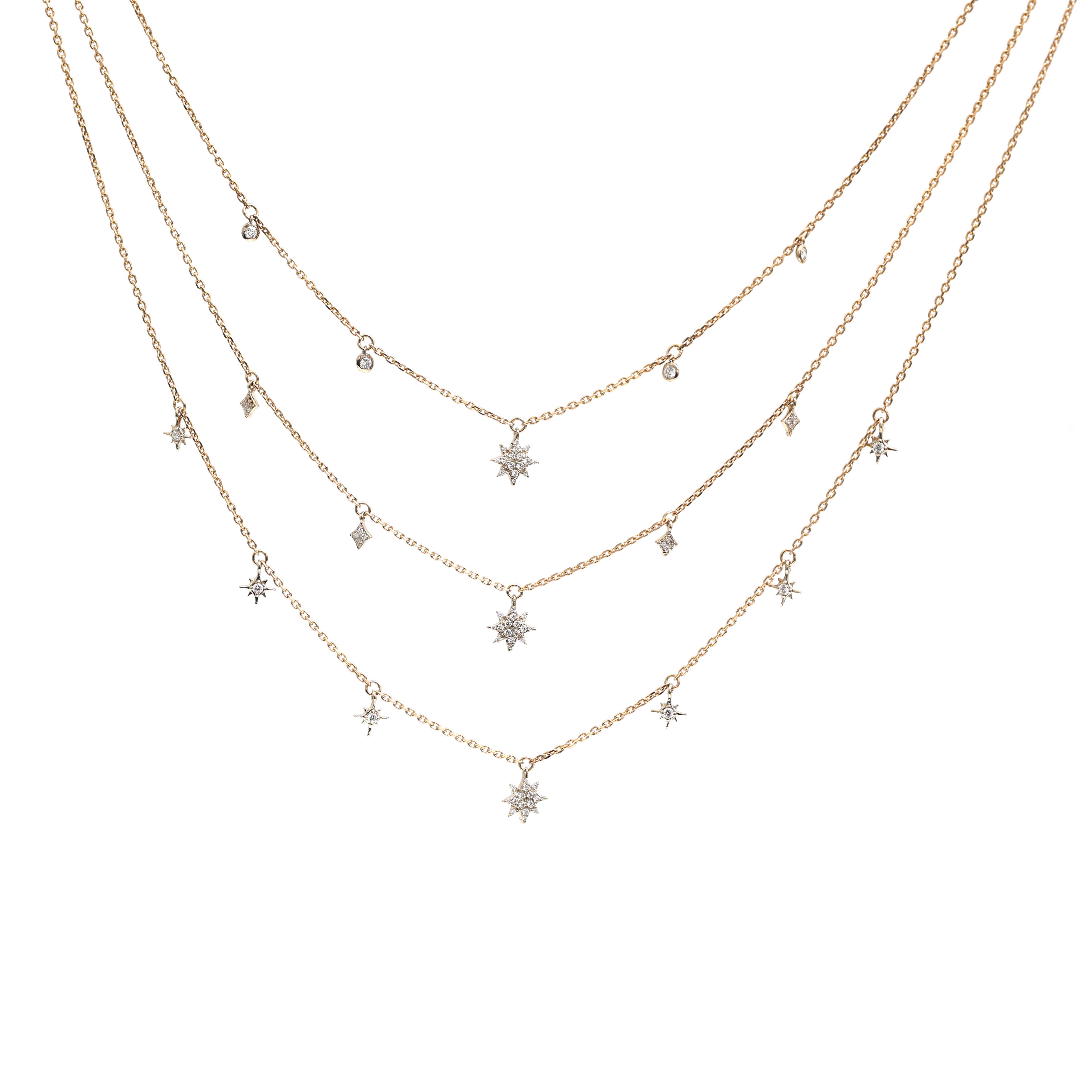 JPNC-682/8697 Diamond Thin Chain Necklace | 18K