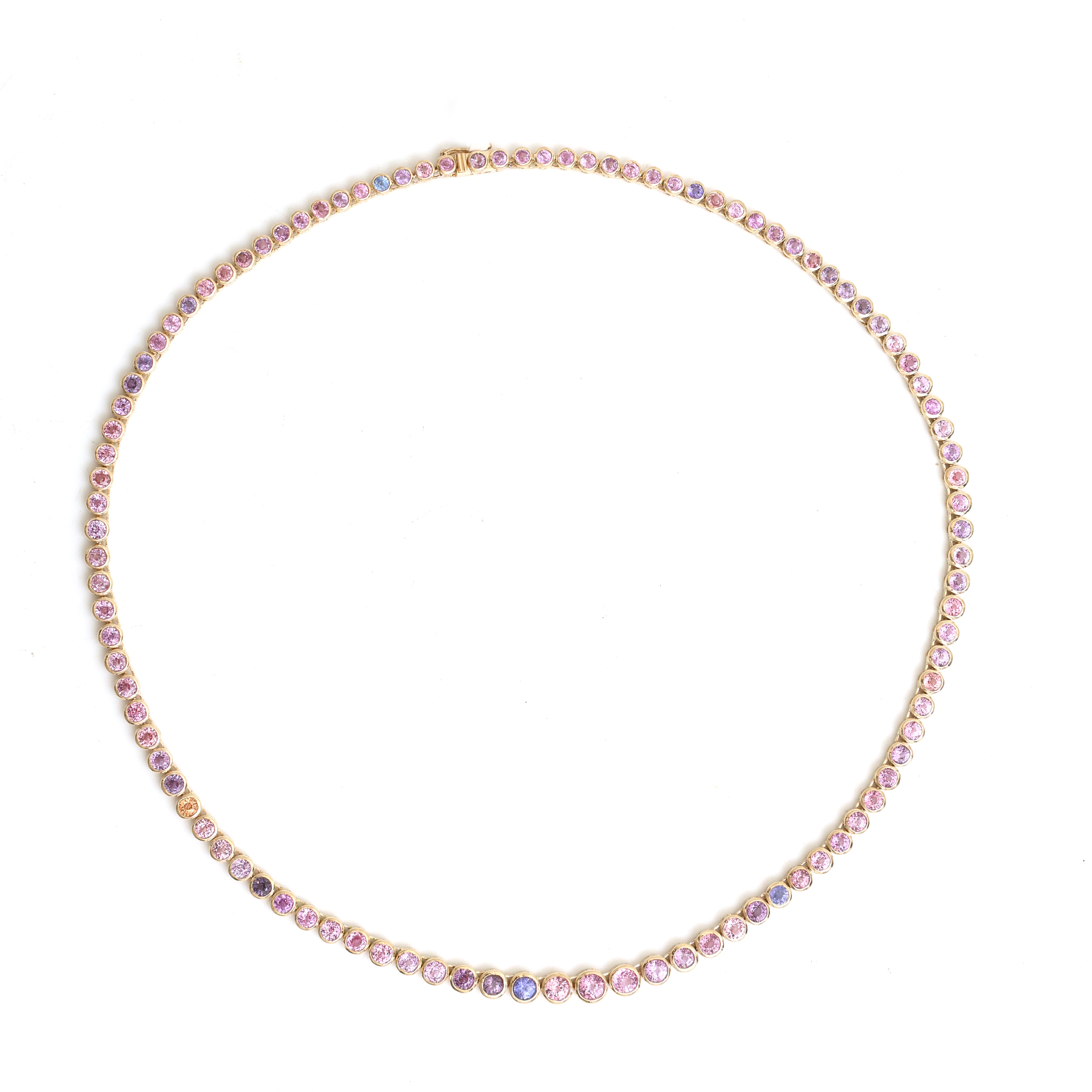 JPNC-710/9055 Pink Sapphire Necklace | 14K