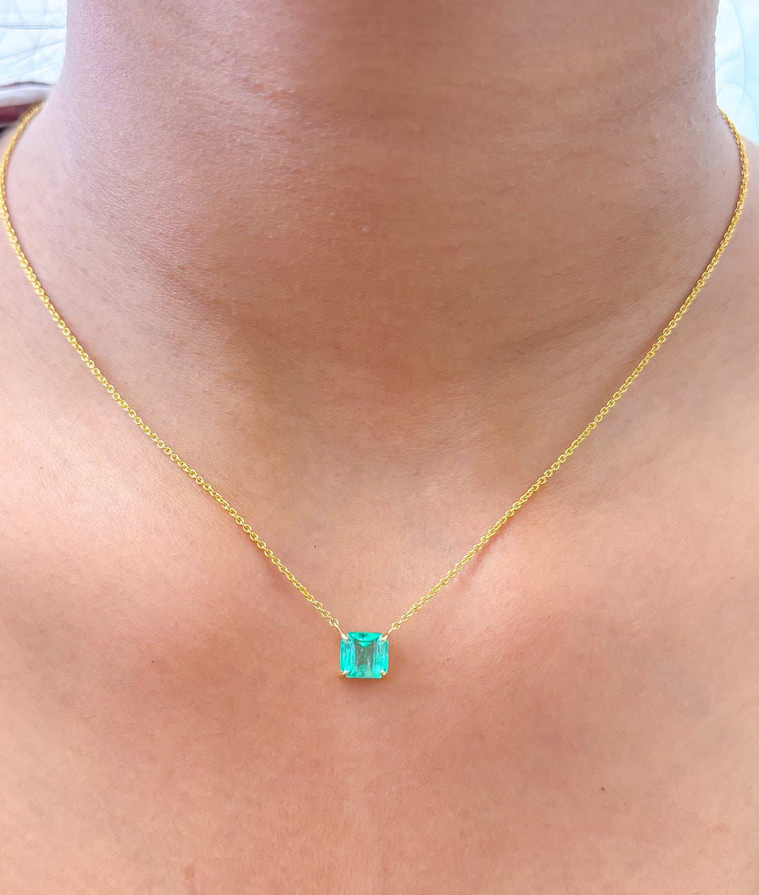 JPNC-750/10087 Colombian Emerald Necklace | 18K