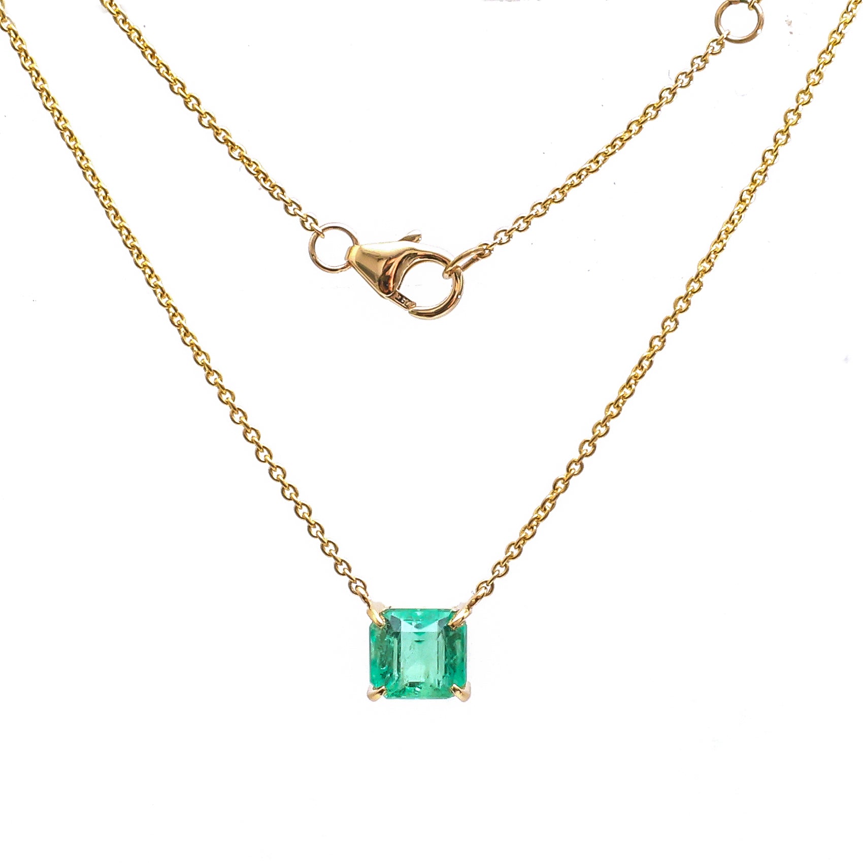JPNC-750/10087 Colombian Emerald Necklace | 18K