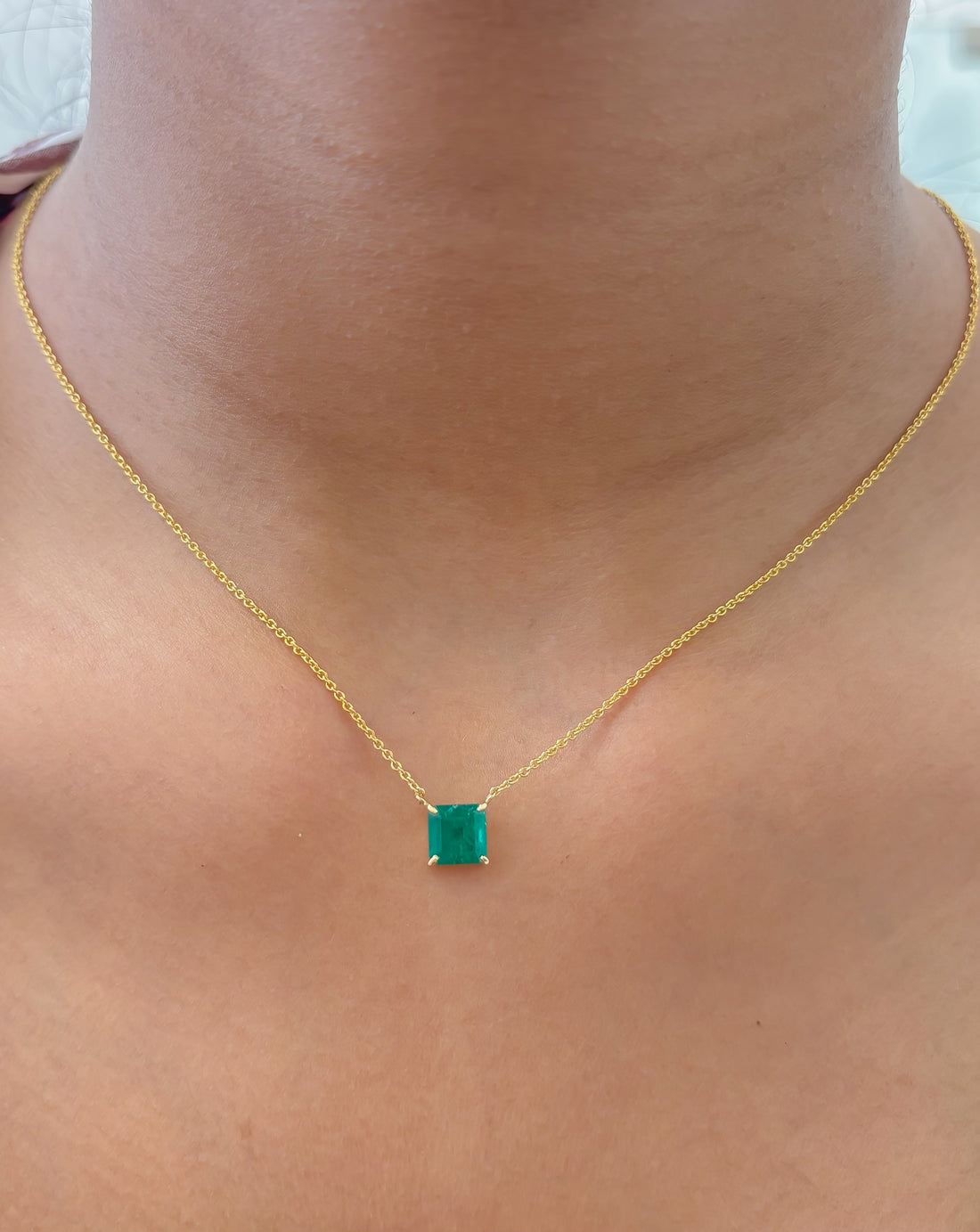 JPNC-751/10088 Colombian Emerald Necklace | 18K