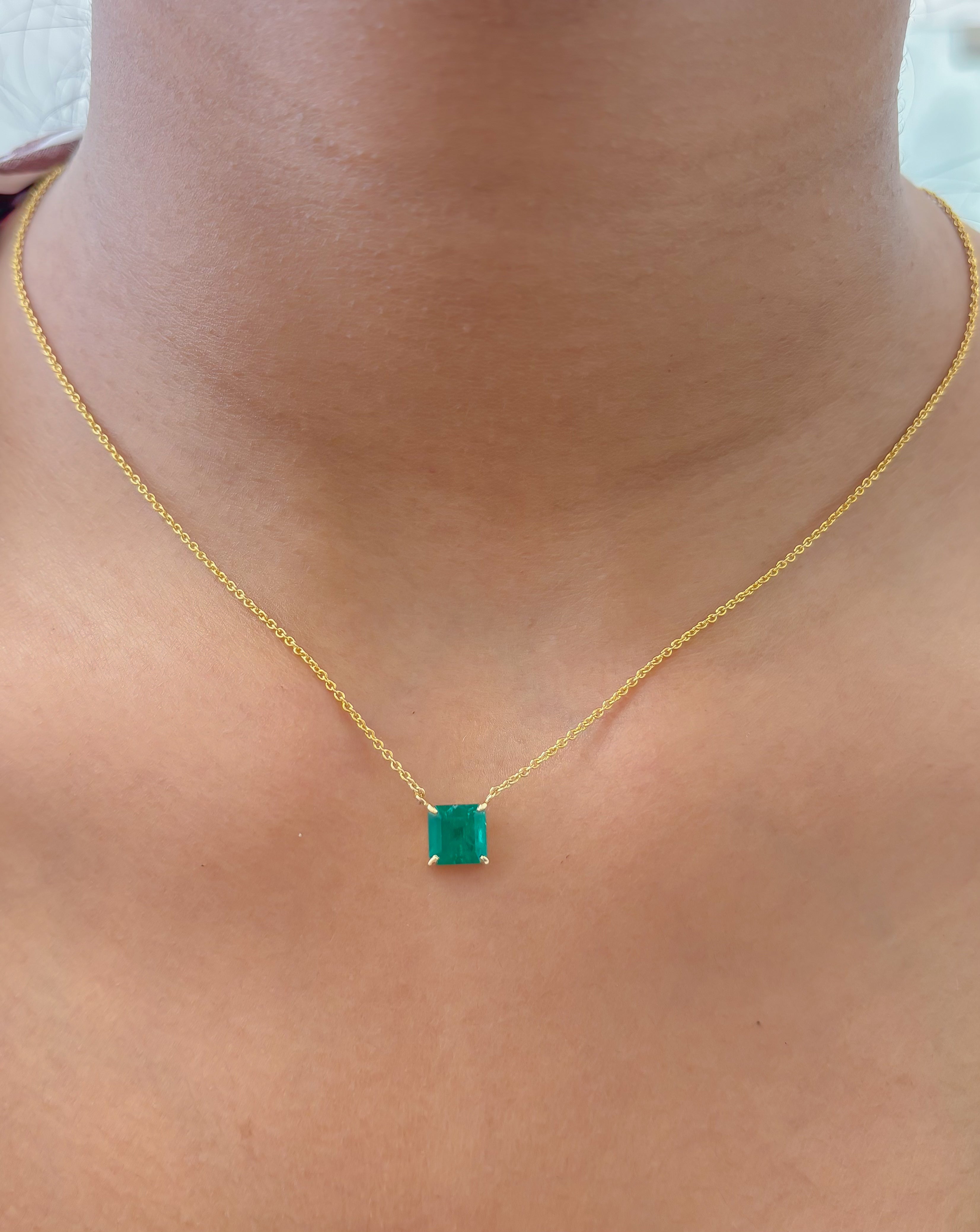 JPNC-751/10088 Colombian Emerald Necklace | 18K