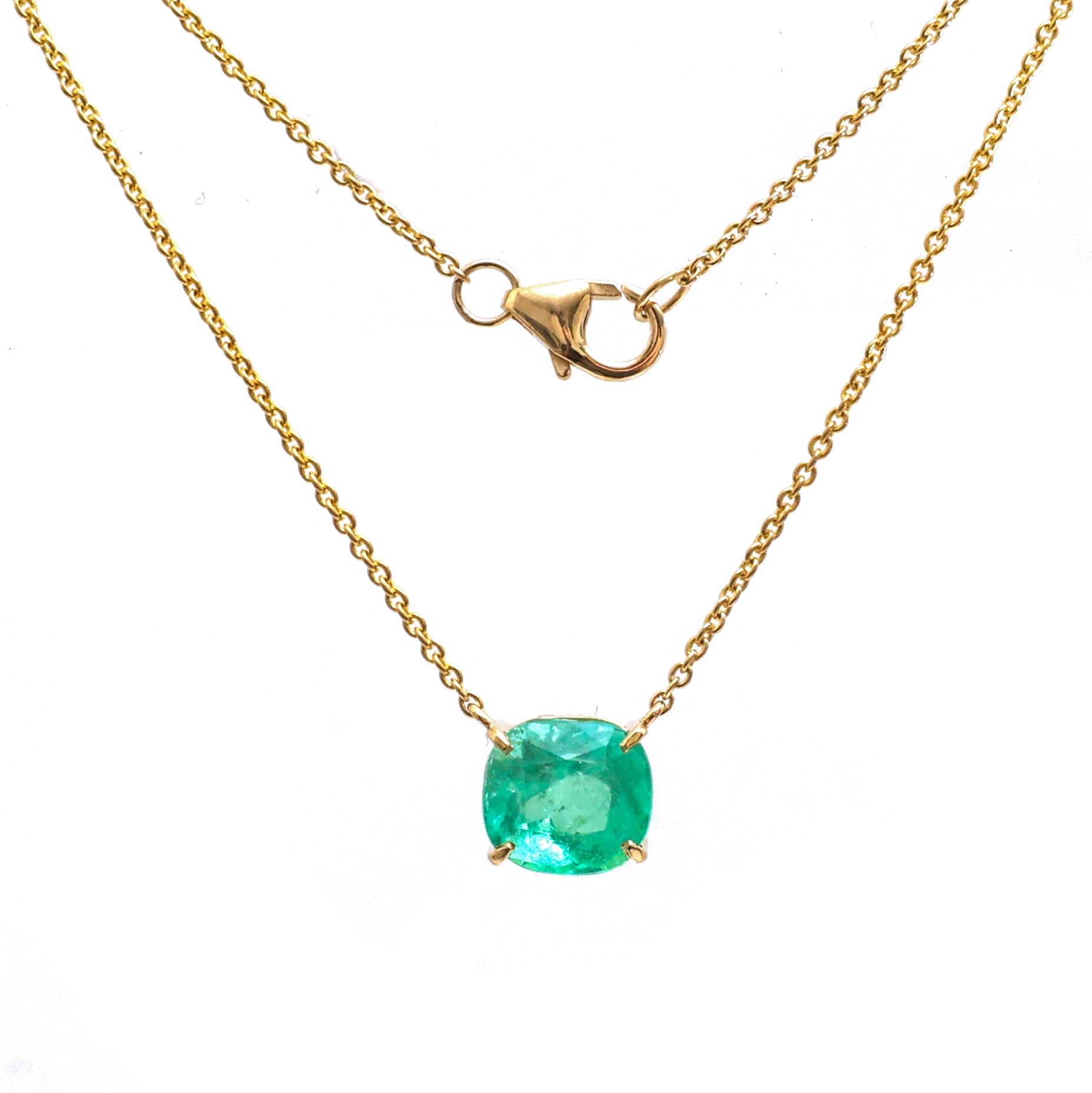 JPNC-752/10089 Colombian Emerald Necklace | 18K