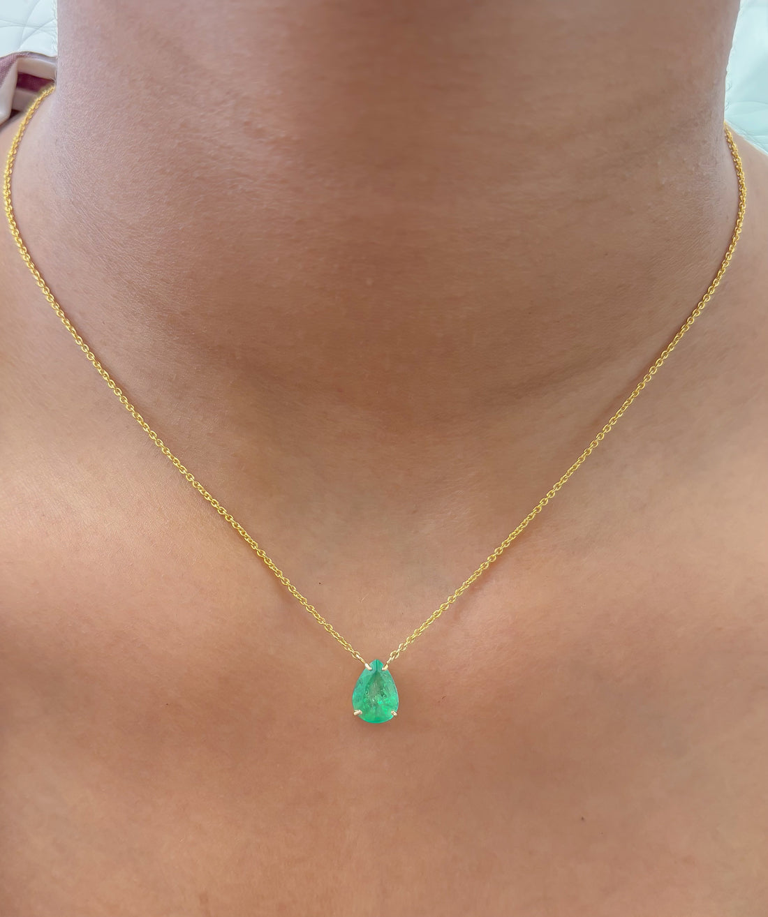 JPNC-754/10091 Colombian Emerald Necklace | 18K