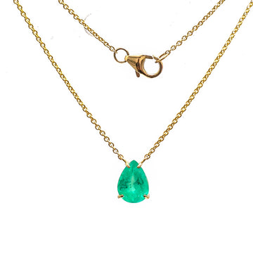 JPNC-754/10091 Colombian Emerald Necklace | 18K