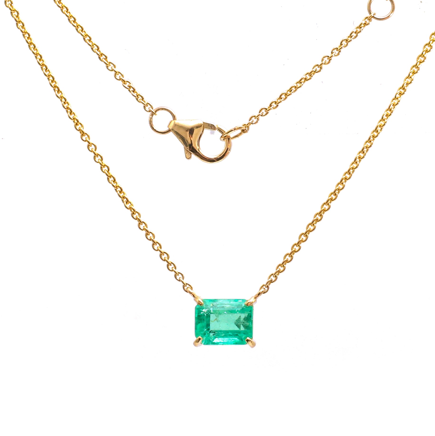 JPNC-755/10092 Colombian Emerald Necklace | 18K