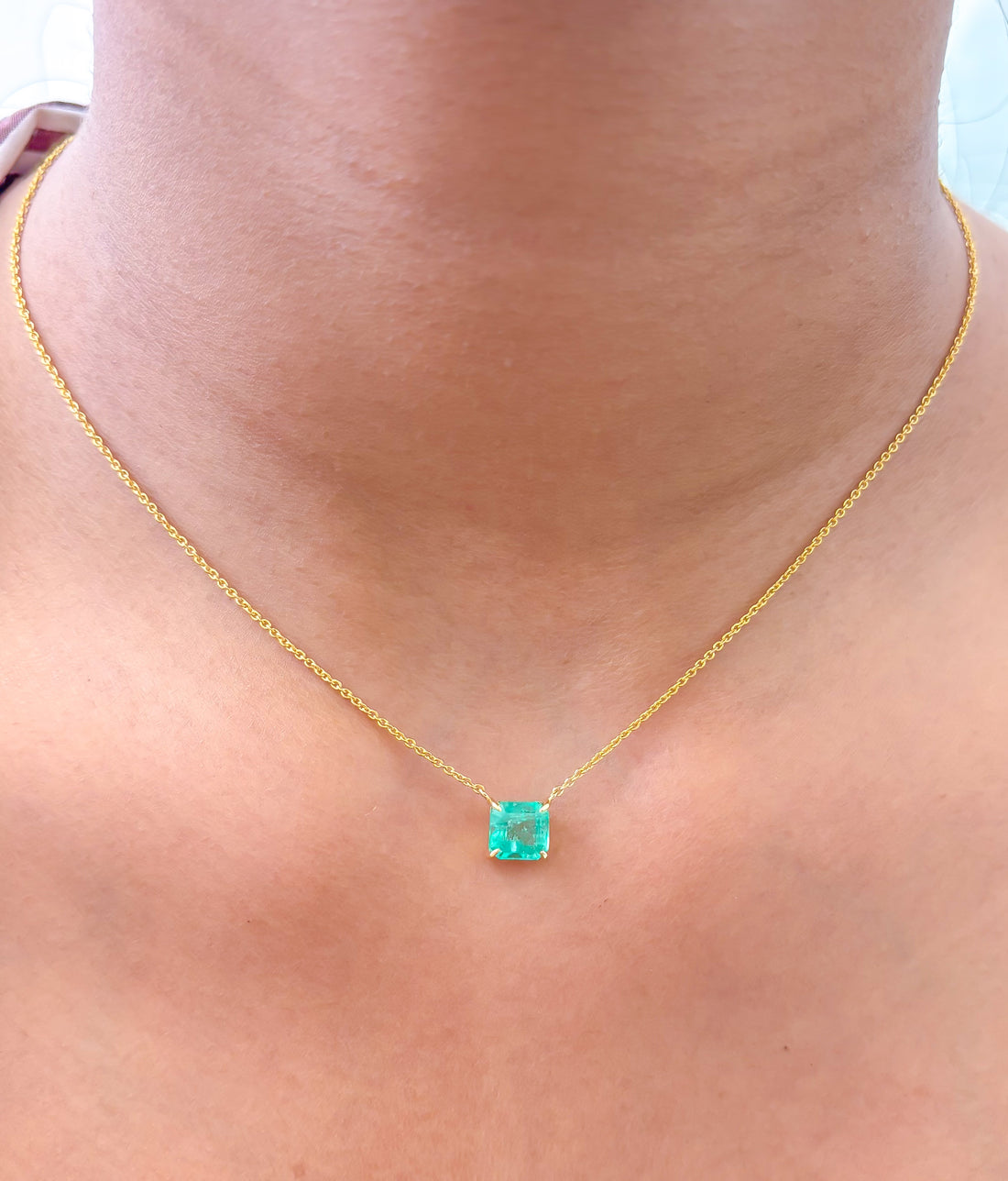 JPNC-756/10093 Colombian Emerald Necklace | 18K