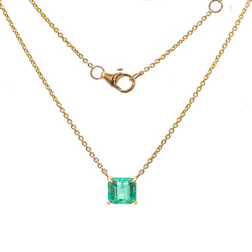 JPNC-756/10093 Colombian Emerald Necklace | 18K