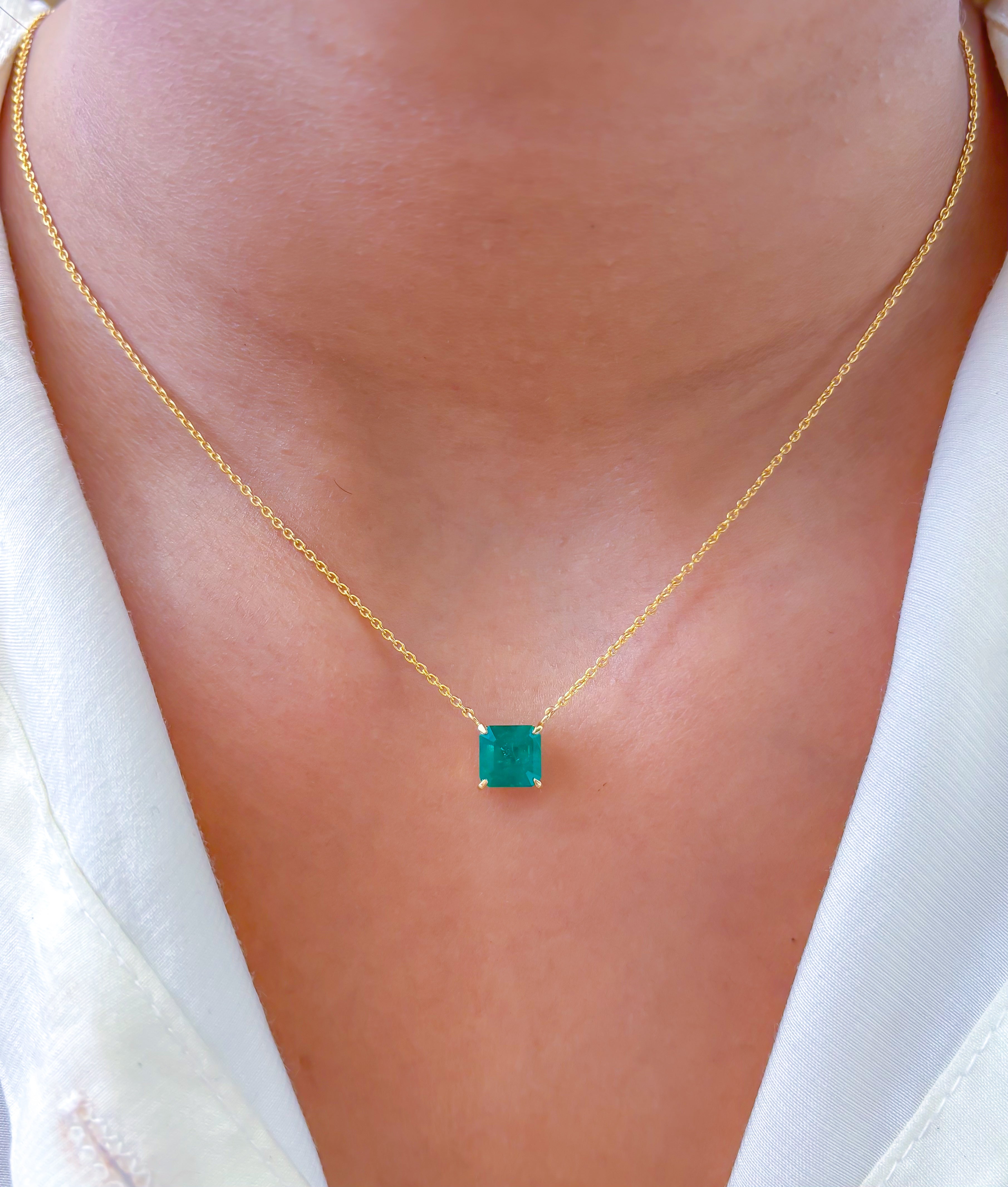 JPNC-759/10170 Colombian Emerald Necklace | 18K