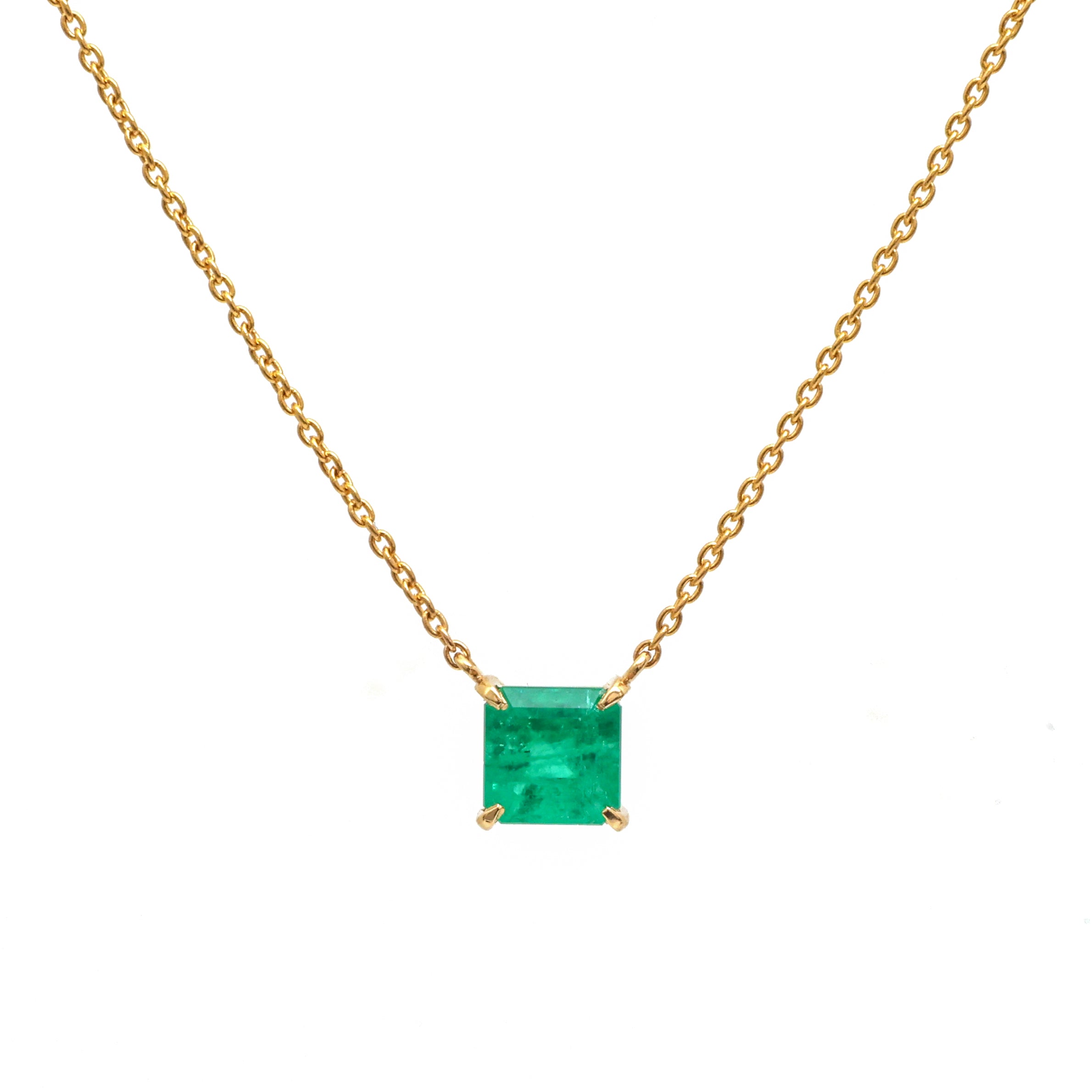 JPNC-759/10170 Colombian Emerald Necklace | 18K