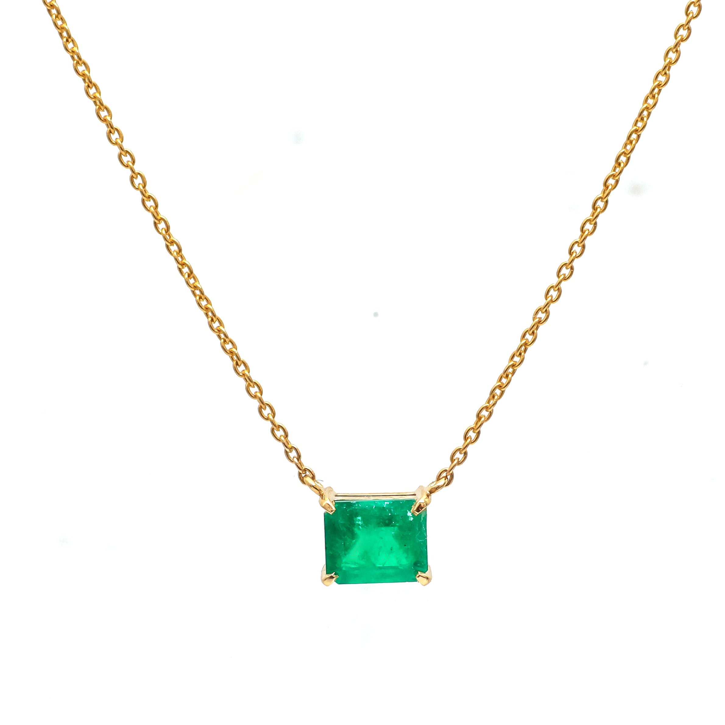 JPNC-760/10171 Colombian Emerald Necklace | 18K