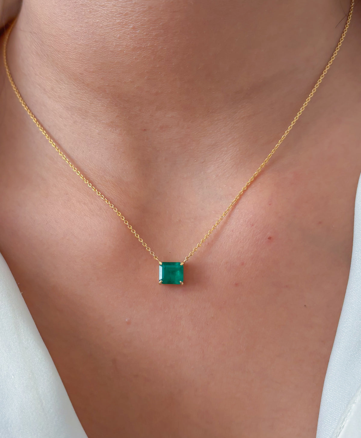 JPNC-762/10173 Colombian Emerald Necklace | 18K