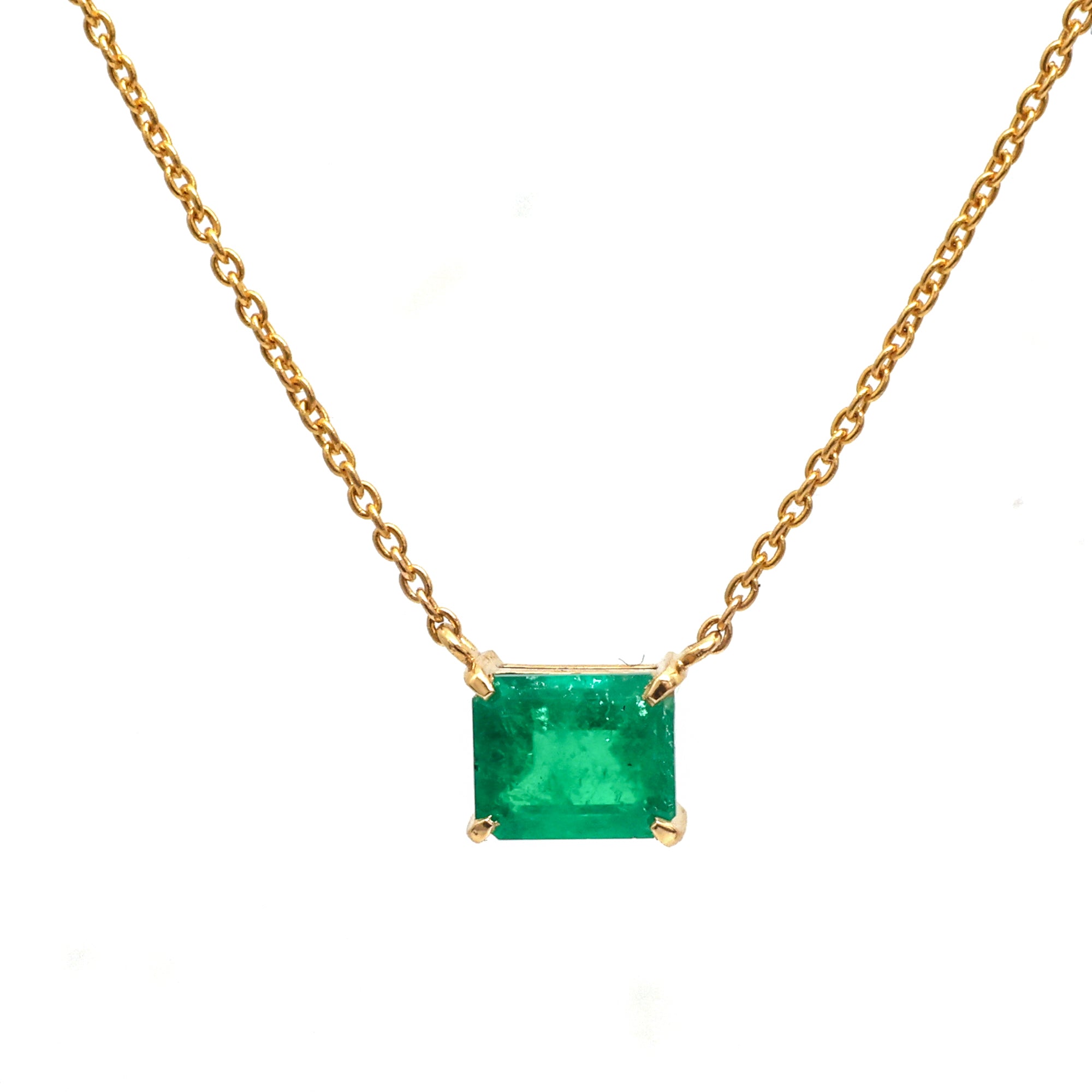 JPNC-762/10173 Colombian Emerald Necklace | 18K