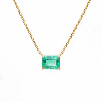 JPNC-763/10174 Colombian Emerald Necklace | 18K