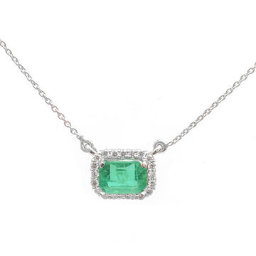 JPNC-771/10373 Emerald Diamond Necklace | 18K