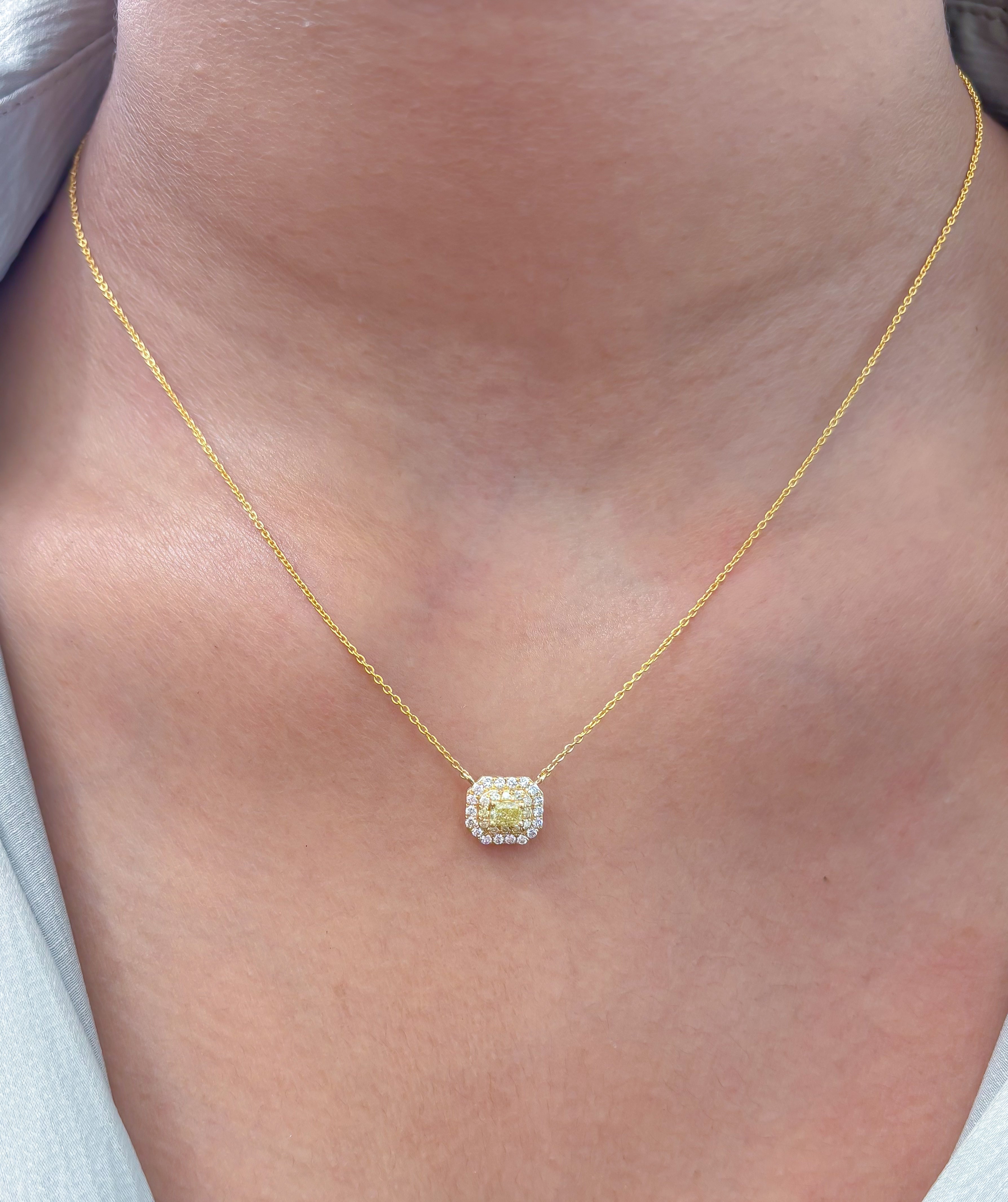 JPNC-783/10541 Yellow Diamond Diamond Necklace | 18K