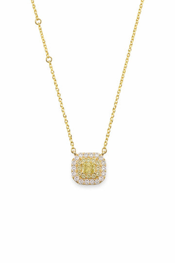 JPNC-783/10541 Yellow Diamond Diamond Necklace | 18K