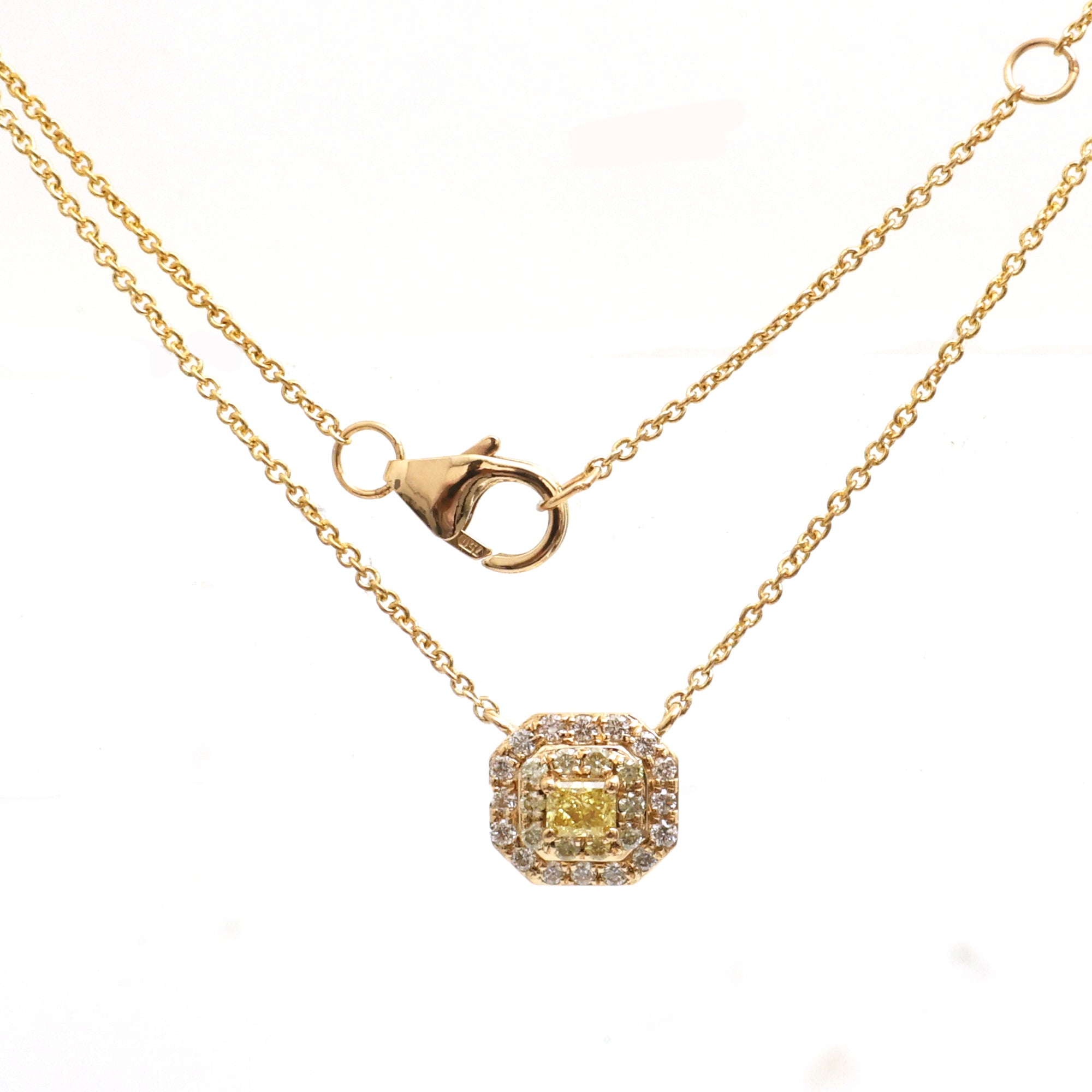 JPNC-792/10772 Yellow Diamond Diamond Necklace | 18K