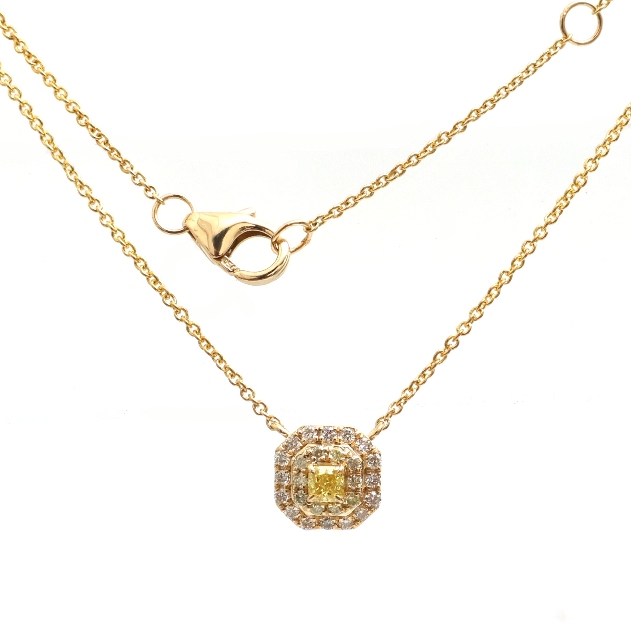 JPNC-793/10773 Yellow Diamond Diamond Necklace | 18K