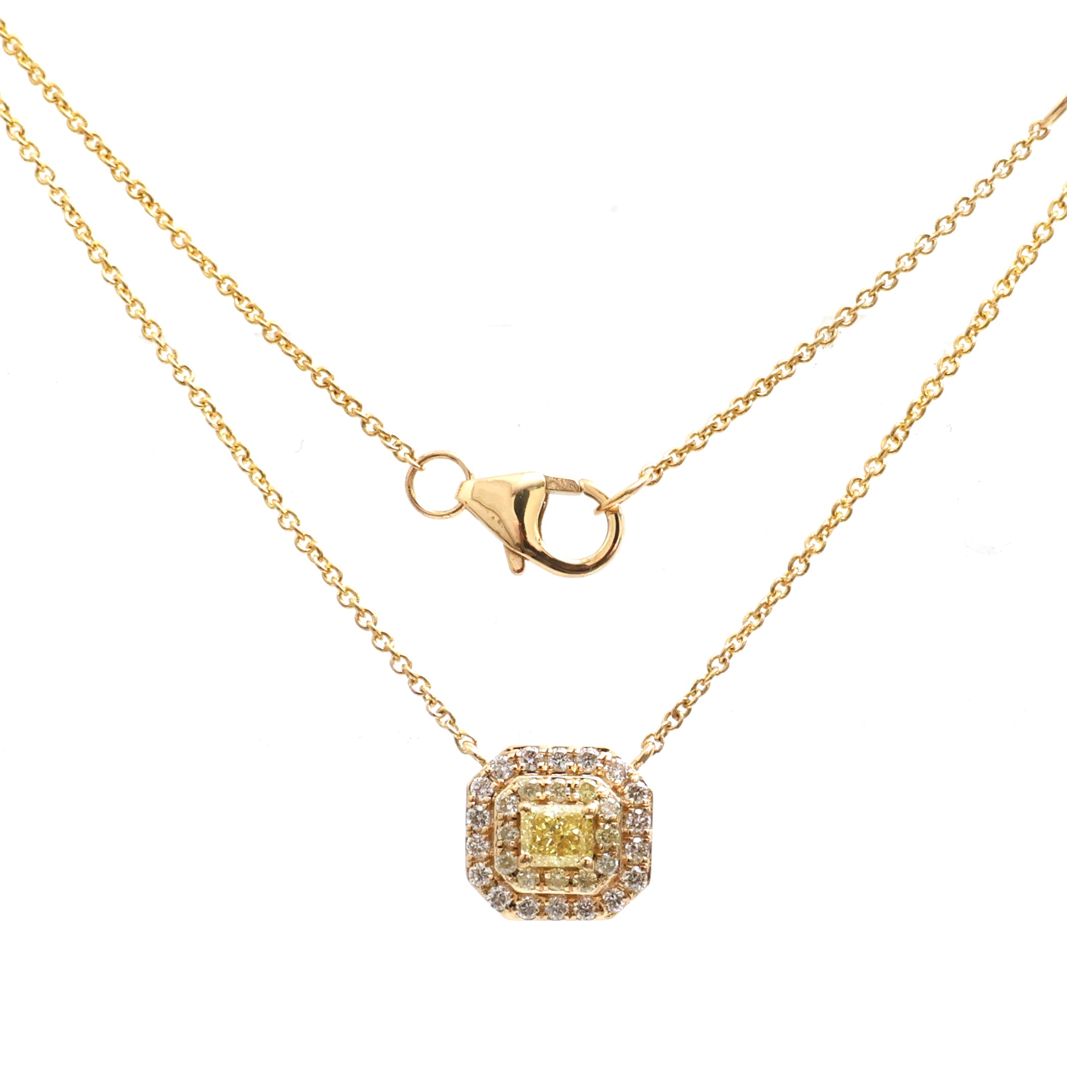 JPNC-794/10774 Yellow Diamond Diamond Necklace | 18K
