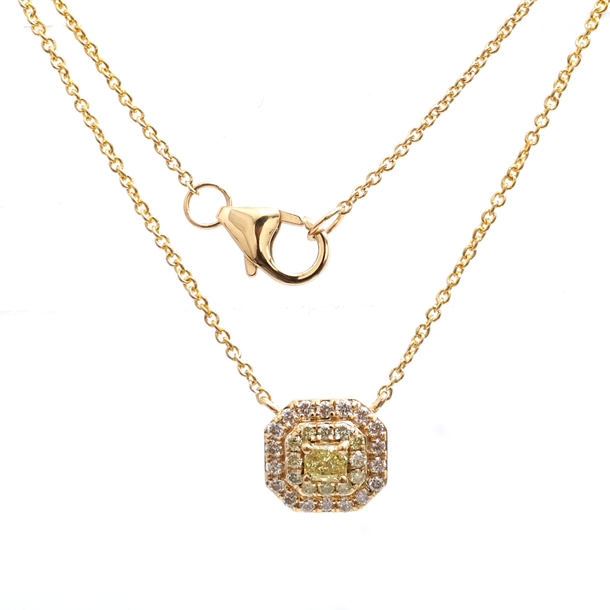 JPNC-795/10775 Yellow Diamond Diamond Necklace | 18K