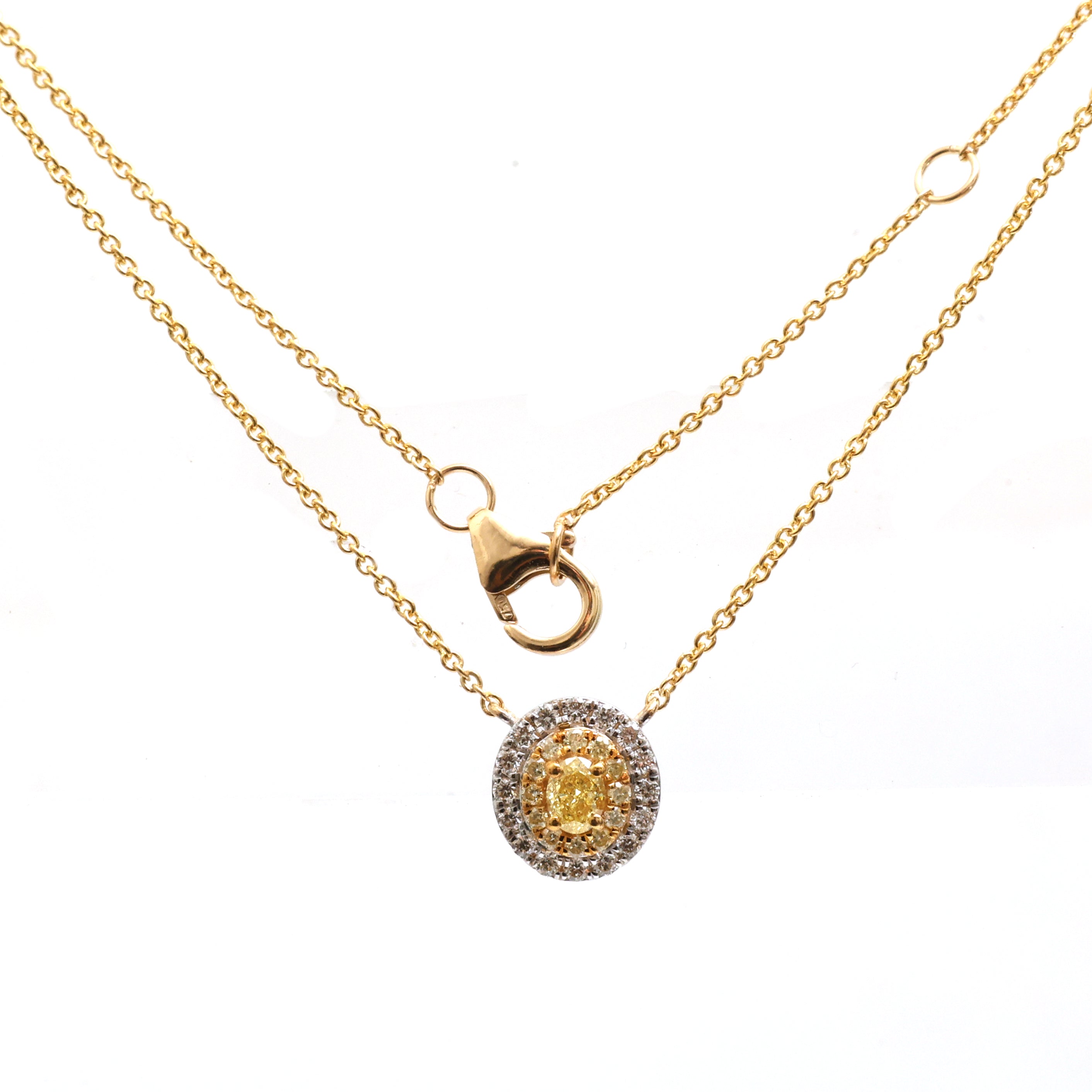 JPNC-800/10933 Yellow Diamond Diamond Necklace | 18K