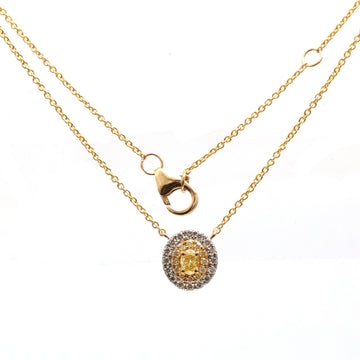 JPNC-800/10933 Yellow Diamond Diamond Necklace | 18K