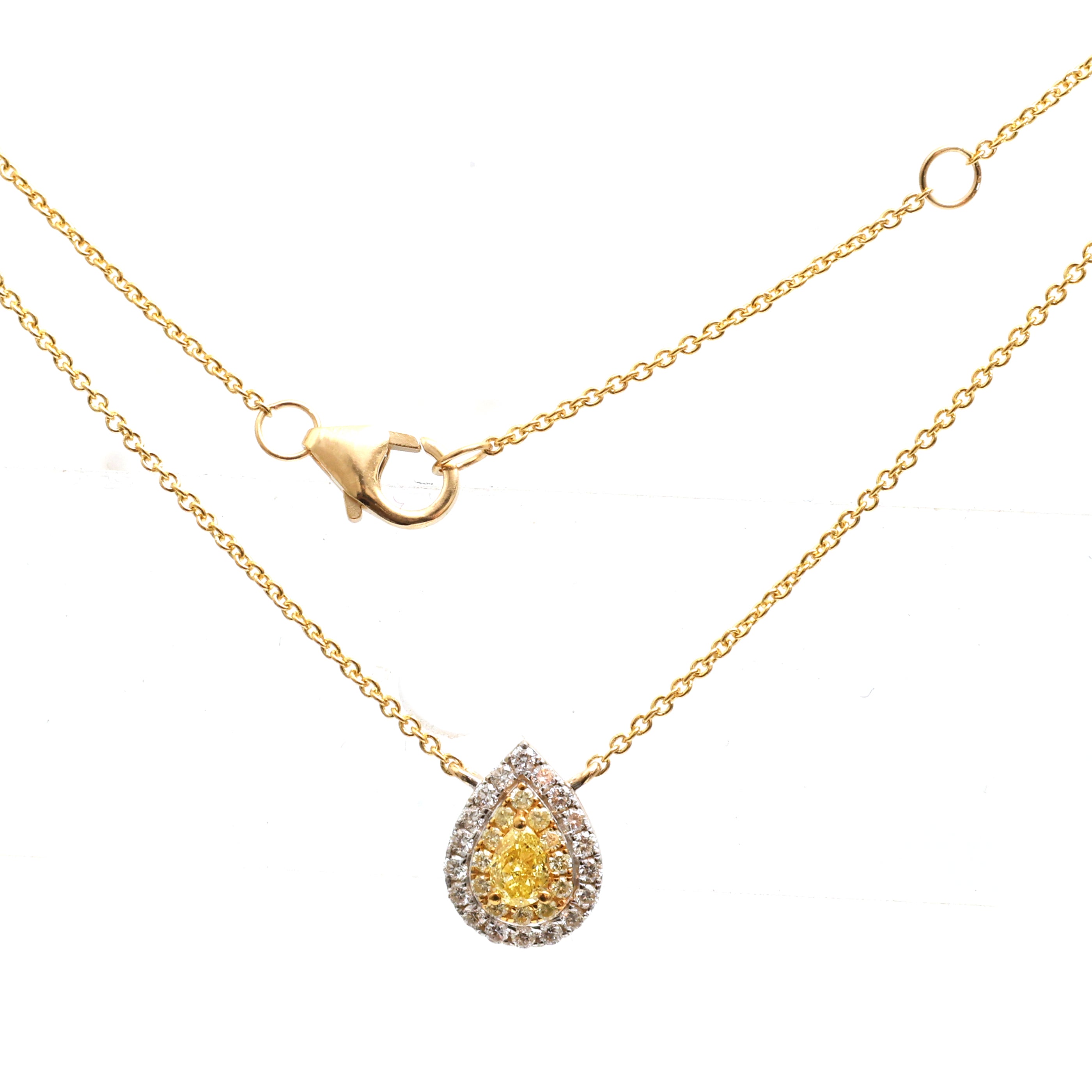 JPNC-802/10935 Yellow Diamond Diamond Necklace | 18K
