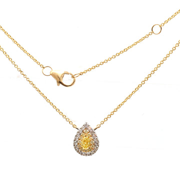 JPNC-802/10935 Yellow Diamond Diamond Necklace | 18K
