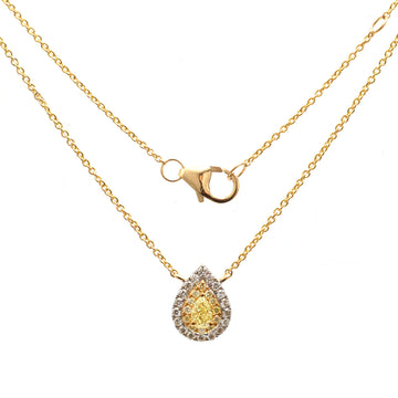 JPNC-804/10937 Yellow Diamond Diamond Necklace | 18K