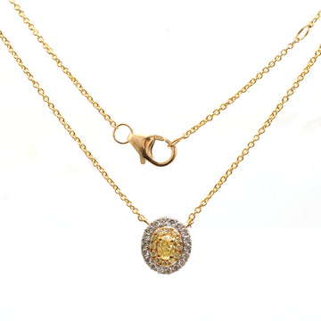 JPNC-805/10938 Yellow Diamond Diamond Necklace | 18K