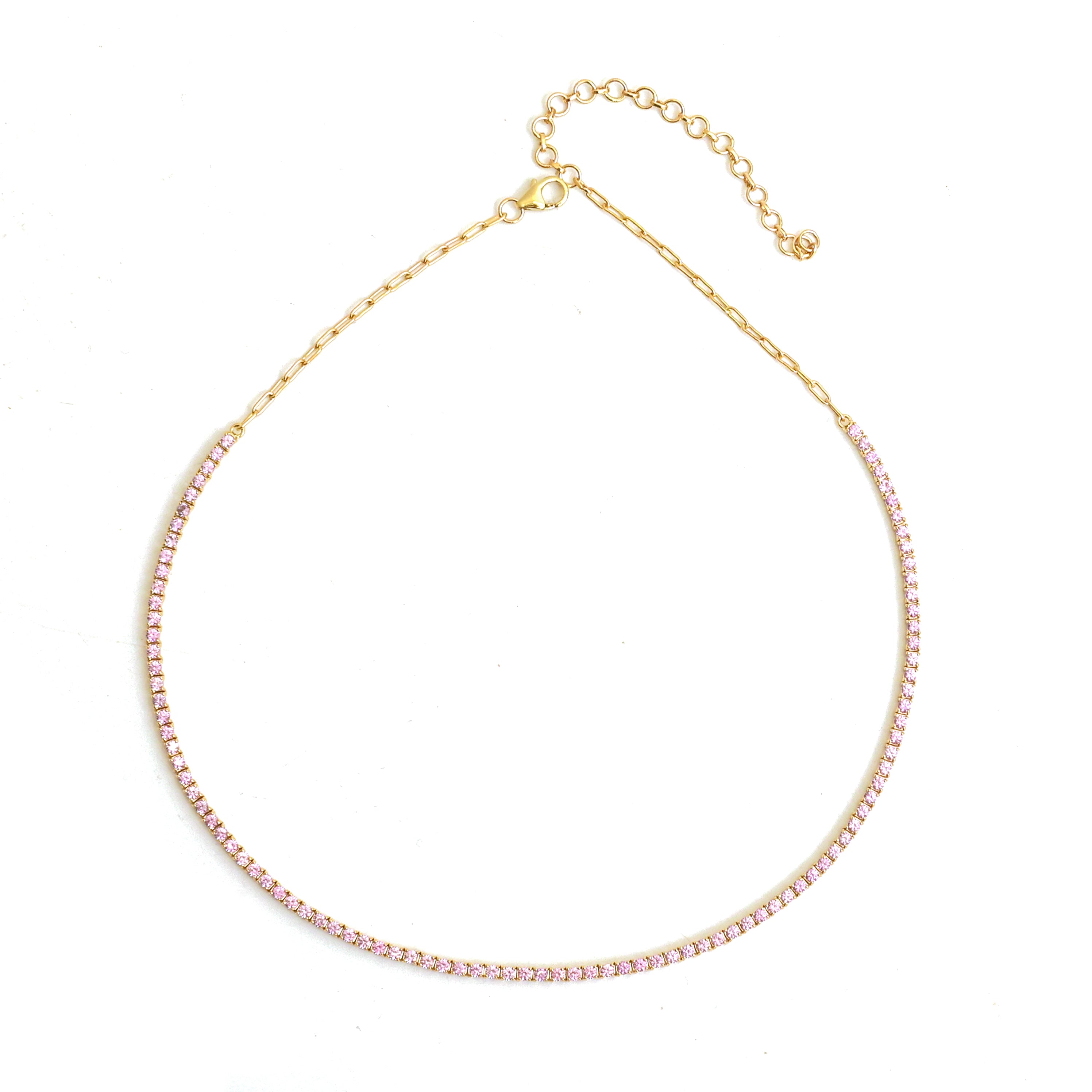 JPNC-809/10993 Pink Sapphire Necklace | 14K