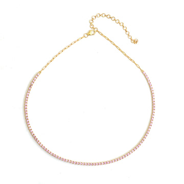 JPNC-809/10993 Pink Sapphire Necklace | 14K
