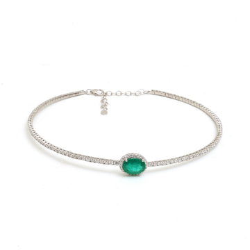 JPNC-846/13676 Emerald Diamond Necklace | 18K