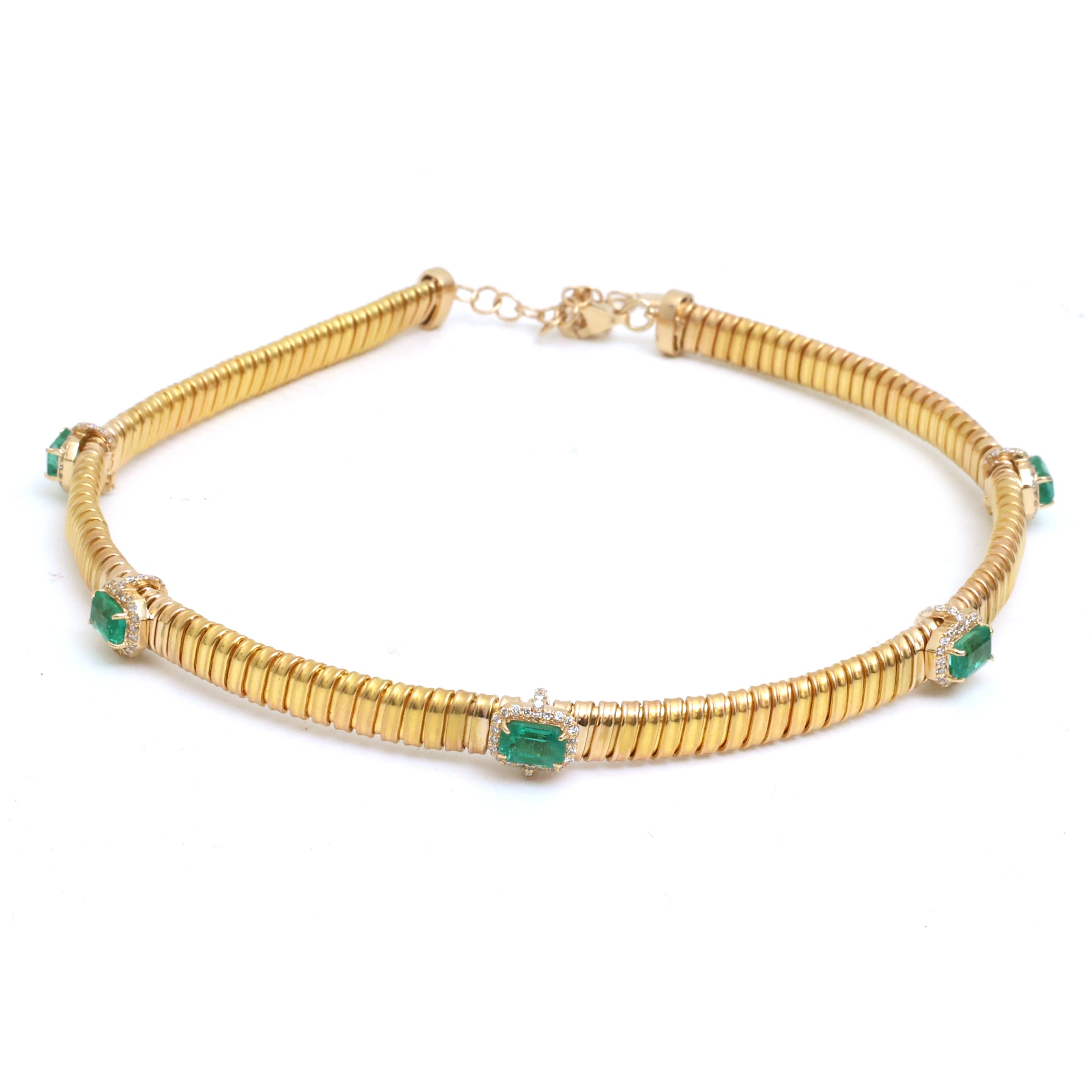 JPNC-847/13677 Emerald Diamond Necklace | 18K
